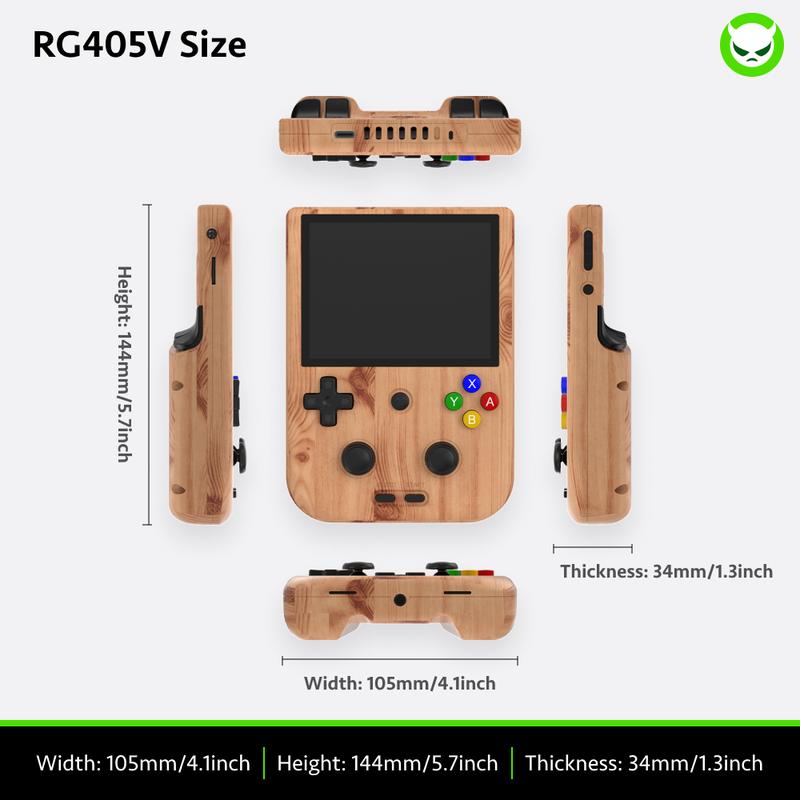 Anbernic RG405V Game Console【Buy 1 Get 1 Game Card+1 USB Card Reader+1 Fancy Case+1 Screen Protector+1 Type-C Cable】4-inch IPS Touch Screen 640*480 Android 12 Unisoc Tiger T618 5500mAh 5G WiFi BT Ready to Play Gift Package