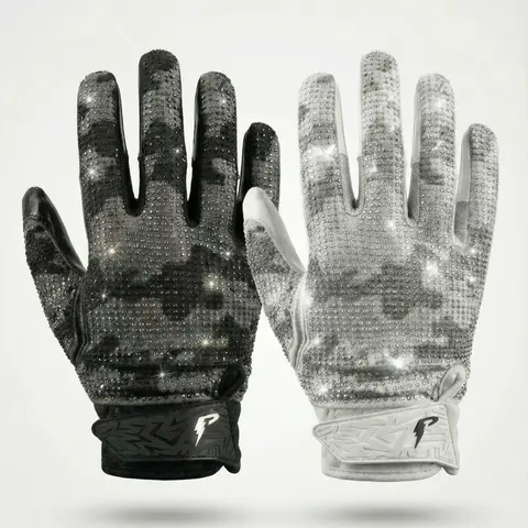 PERX Diamond Camo Football Gloves