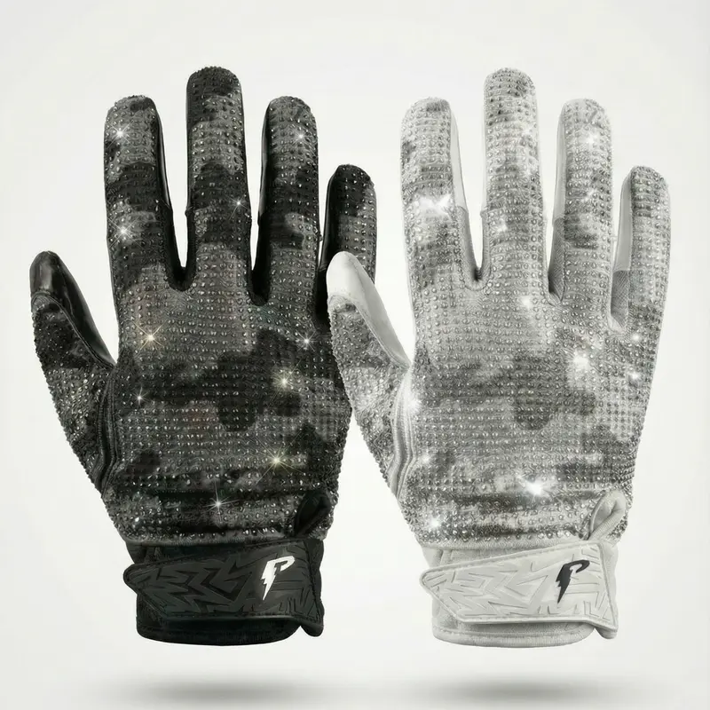 PERX Diamond Camo Football Gloves