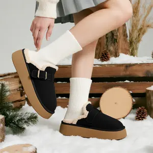 Women's Home Slippers One Foot Slipper Classic Round Toe Flat Shoes BD