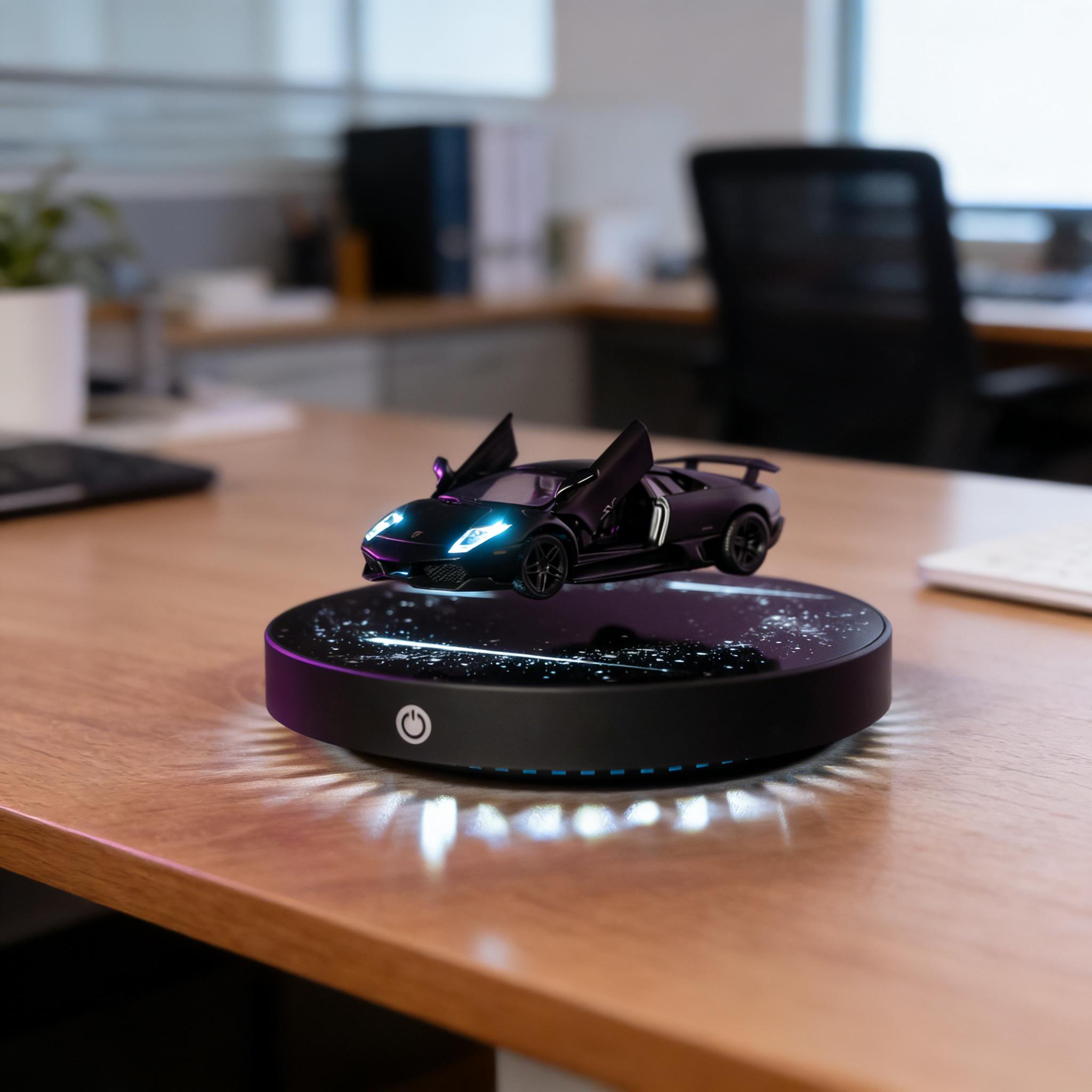 Floating Creative Car, Switchable Lights + 360° Rotation, Multi-Function Lighting Decor, Perfect Gift for Everyone