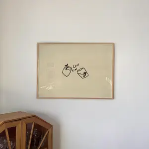 [SALE UP TO 40%] [Unframed] Cin Cin Cocktail Print: Minimalist Bar Cart Art, Horizontal