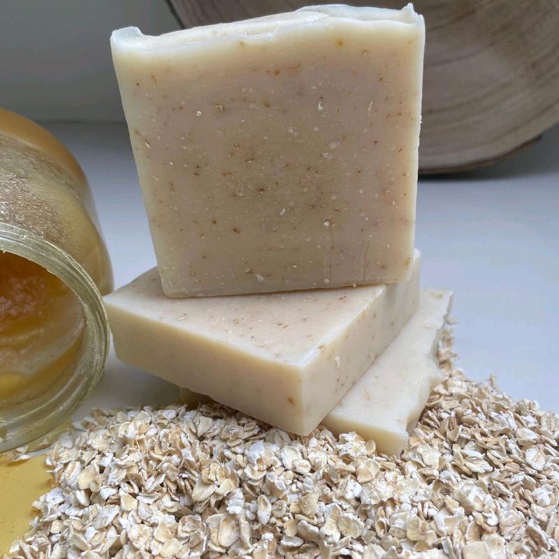 Oatmeal & Honey Bar - 150g Natural Soap for Eczema & Dry Skin Care | Gentle Hydration & Nourishment | Fragrance-Free Formula | Handcrafted for Soft, Healthy Skin