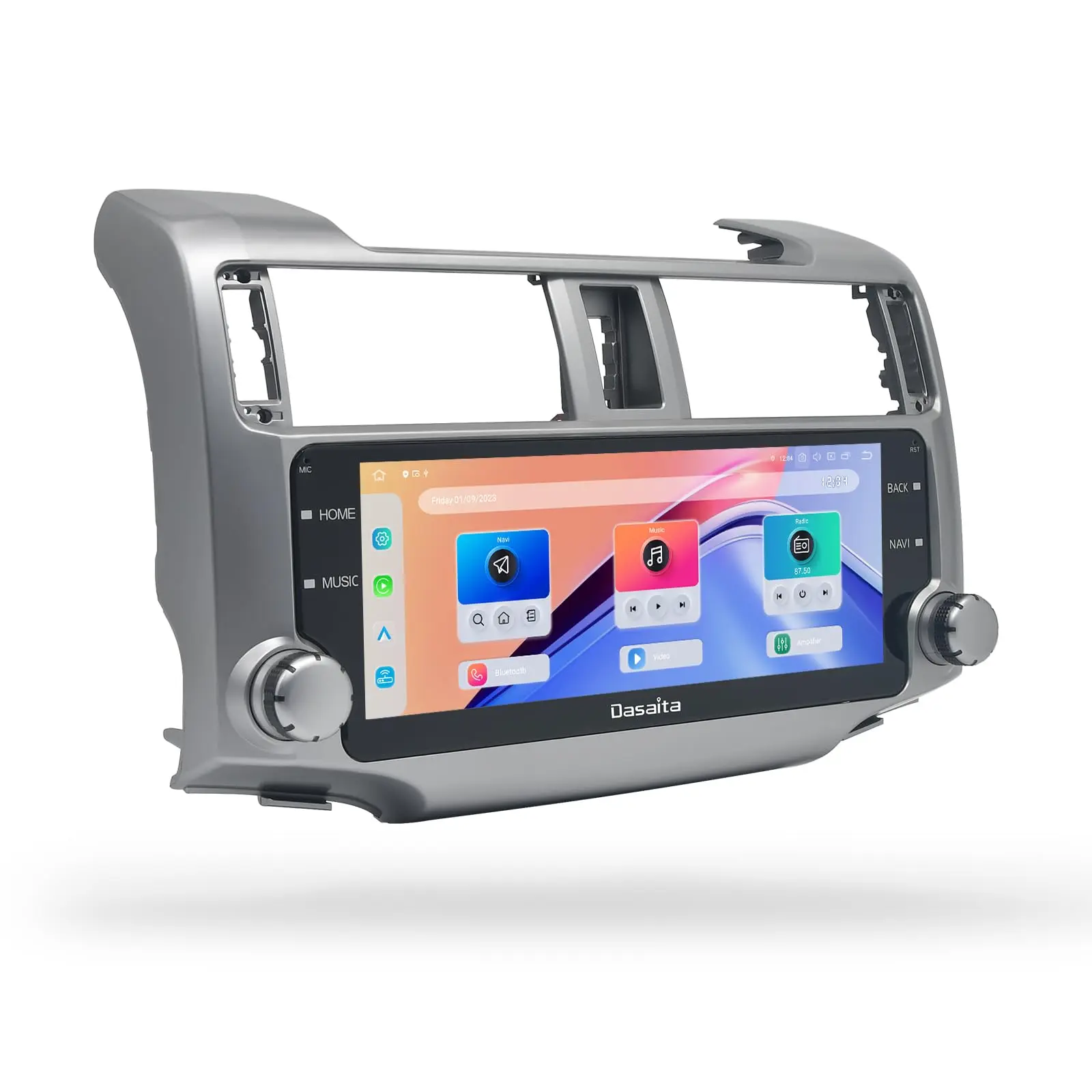 Dasaita Android13 Car Stereo for Toyota 4Runner 2010-2019 Silver Wireless Carplay & Android Auto Car Radio | Qualcomm 665 | 10.25" 2K QLED Screen | Wifi+4G LTE | 6G/8G+64G/256G | DTS|GPS Navigation Head Unit | Optical Output