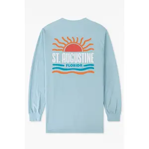 St. Augustine Puffy Sunrise Long Sleeve Shirt – Light Blue