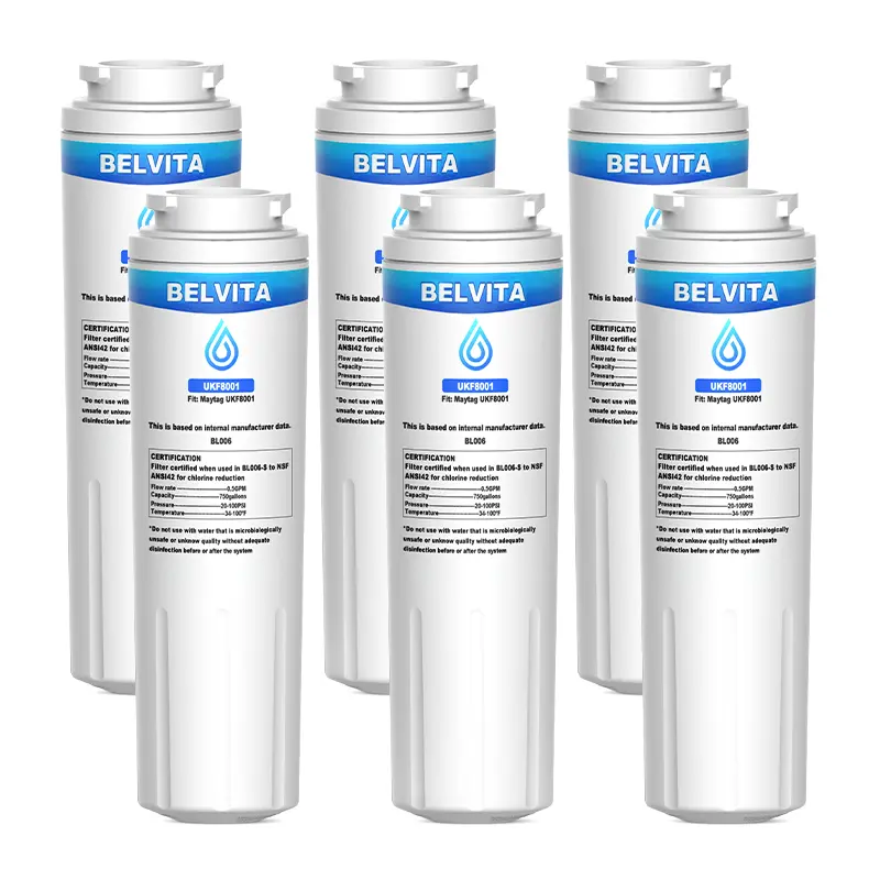 6 Pcs UKF8001 Compatible with Whirlpool 4396395,EDR4RXD1B,Maytag UKF8001,EveryDrop Refrigerator Water Filter 4,UKF8001P,PUR UKF800, Puriclean II, 8171032,469992,UKF8001AXX-200,UKF8001AXX-750, Water Filtration