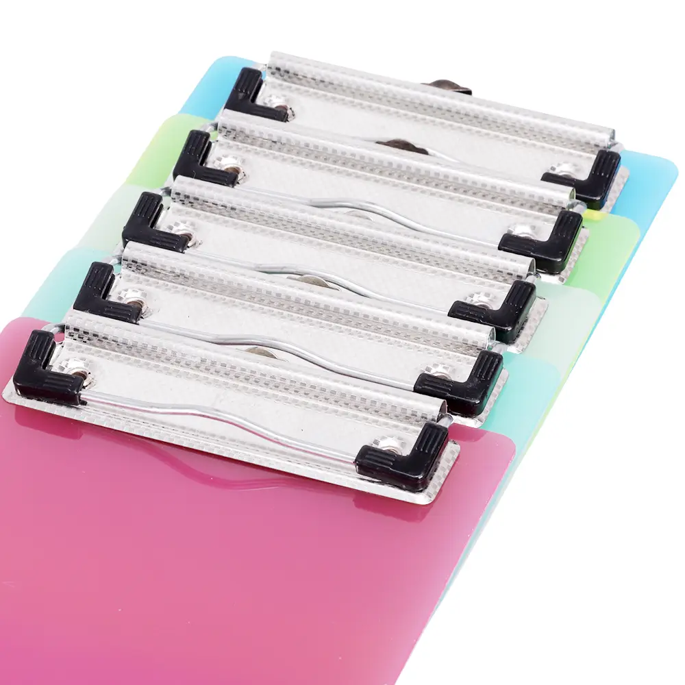 5-Pack Eco-Friendly Mini Clipboards, A6 Size 4.7x7.28 in Portable Pocket Writing Pads, Durable Paper Holder in Assorted Colors for Offices, Classrooms & Receipts, Tickets, Retractable Loop, Assorted Sets, Smooth Surface
