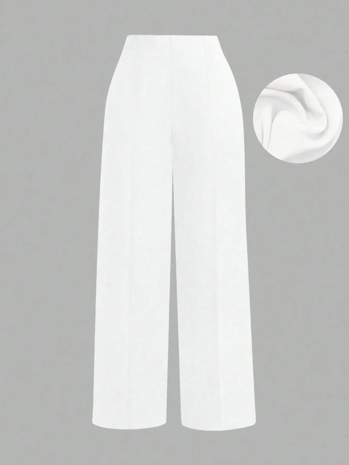 High Waist Wide Leg Trouser Pants, Chic Drapey Basic Commuter Suit Pants, Plus Size Women's Clothing, Suitable for Office/everyday Wear
