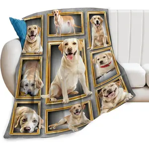 Labrador Gifts, Labrador Throw Blanket, Dog Gift for Women Men Boys Girls Lover Adult Cozy Flannel Bedding Stuff Animal Plush for Couch Sofa Bed Decor