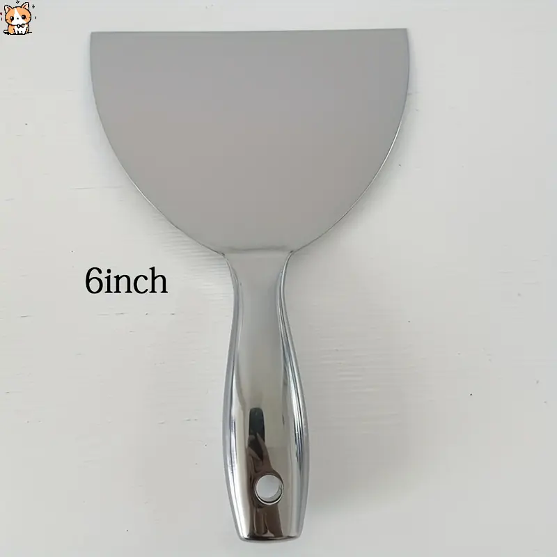 American-style High-End Professional Grade 420 Stainless Steel Full-Body Putty Knife, All-Stainless Steel Putty Knife, Cleaning Scraper, Spatula, Grout Trowel, Plaster and Putty Knife, Household Multi-Functional Thickened Scraper, Blade Not Included