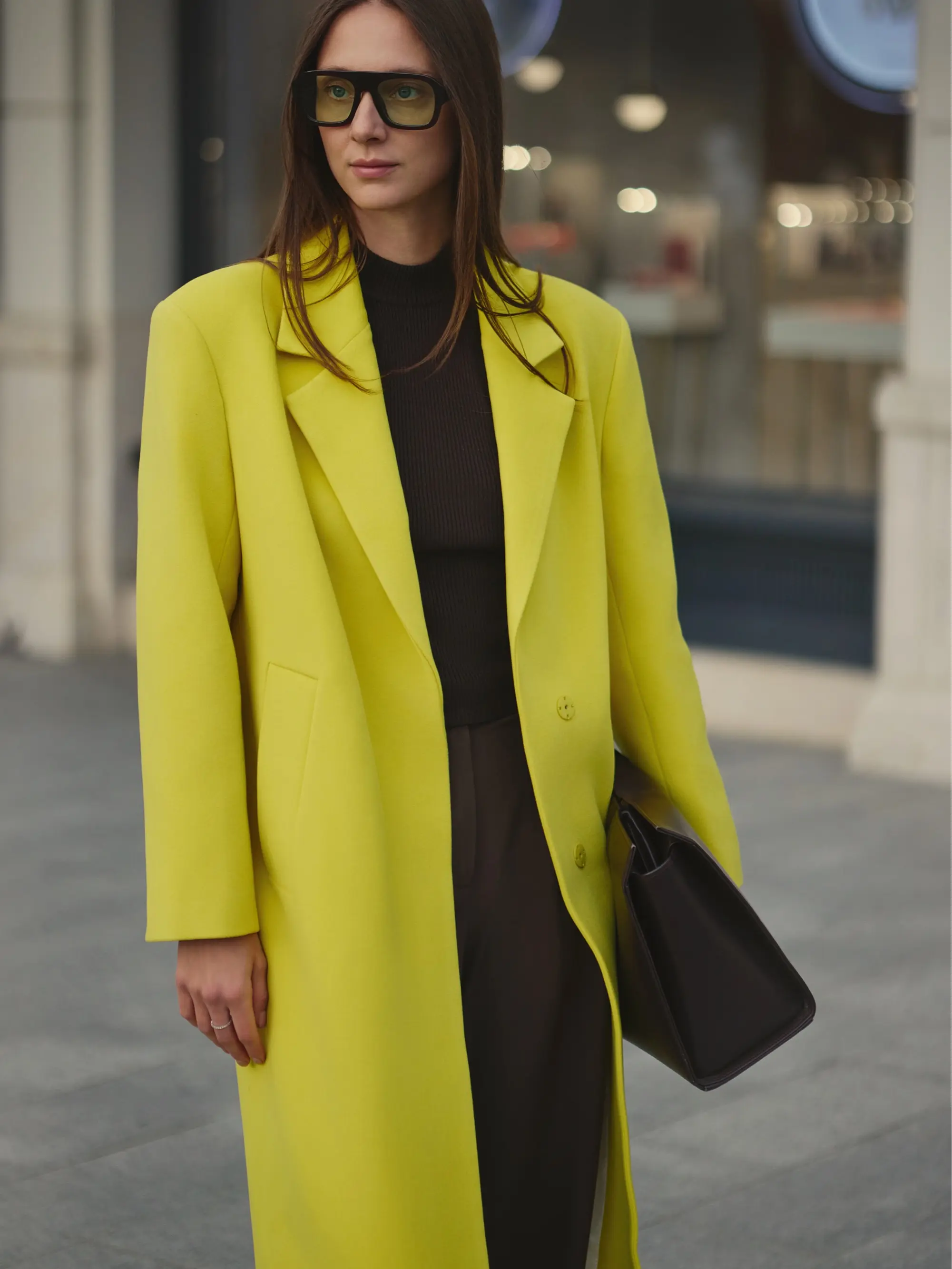 BAZHANA  coat LIMEA Women’s Long Wool Coat - Luxury Winter Maxi Coat with Belt