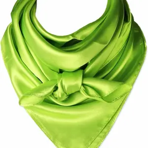 Lime Green Satin Head Scarf