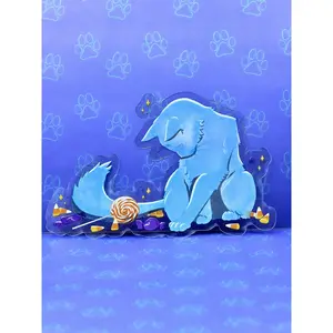 Ghost Cat-Cute- Clear Halloween Candy Bag Cat Sticker |Cat Sticker Matte| 4" x 2.66"