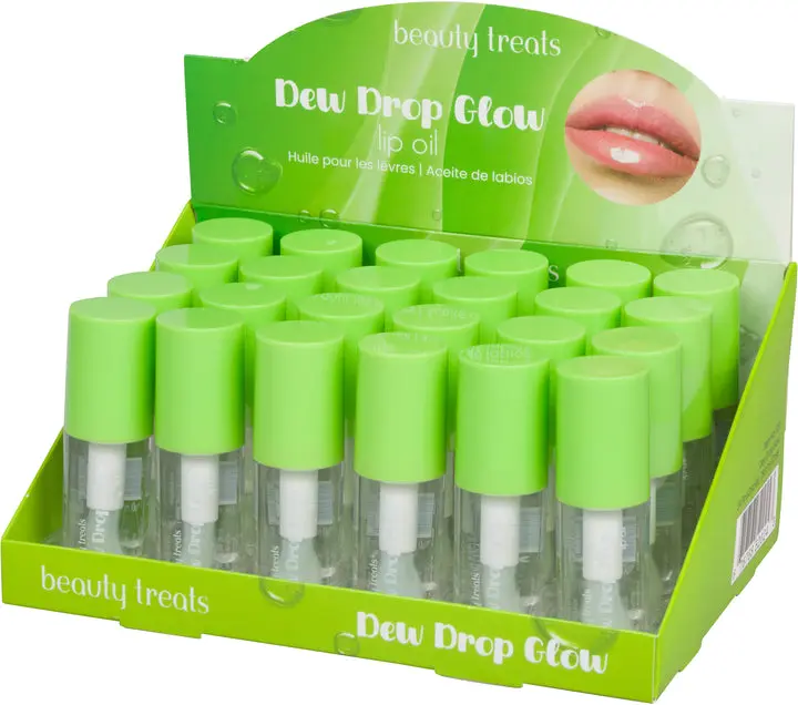 BEAUTY TREATS Olive Scented Aroma Hydrating Lip Oil, Dew Drop Glow #520, 1pc Moisture Lip Treatment