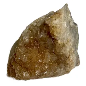 Mango Druzy Crystal Cluster - Natural Beauty with Deep Red Tones home decor