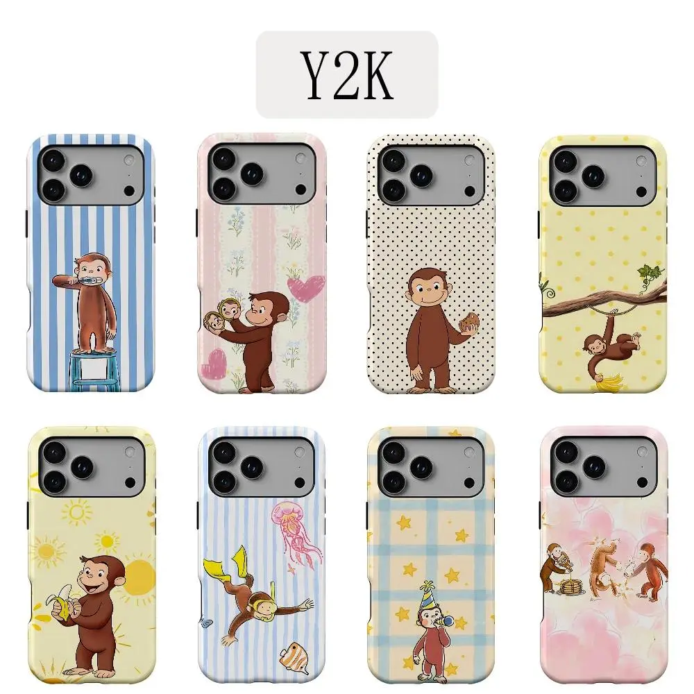 New "Curious George" Phone Cases — Compatible with iPhone 11–17 Pro Max/Plus Series and Samsung Galaxy S23– Series; Luxurious Dual-Layer Design