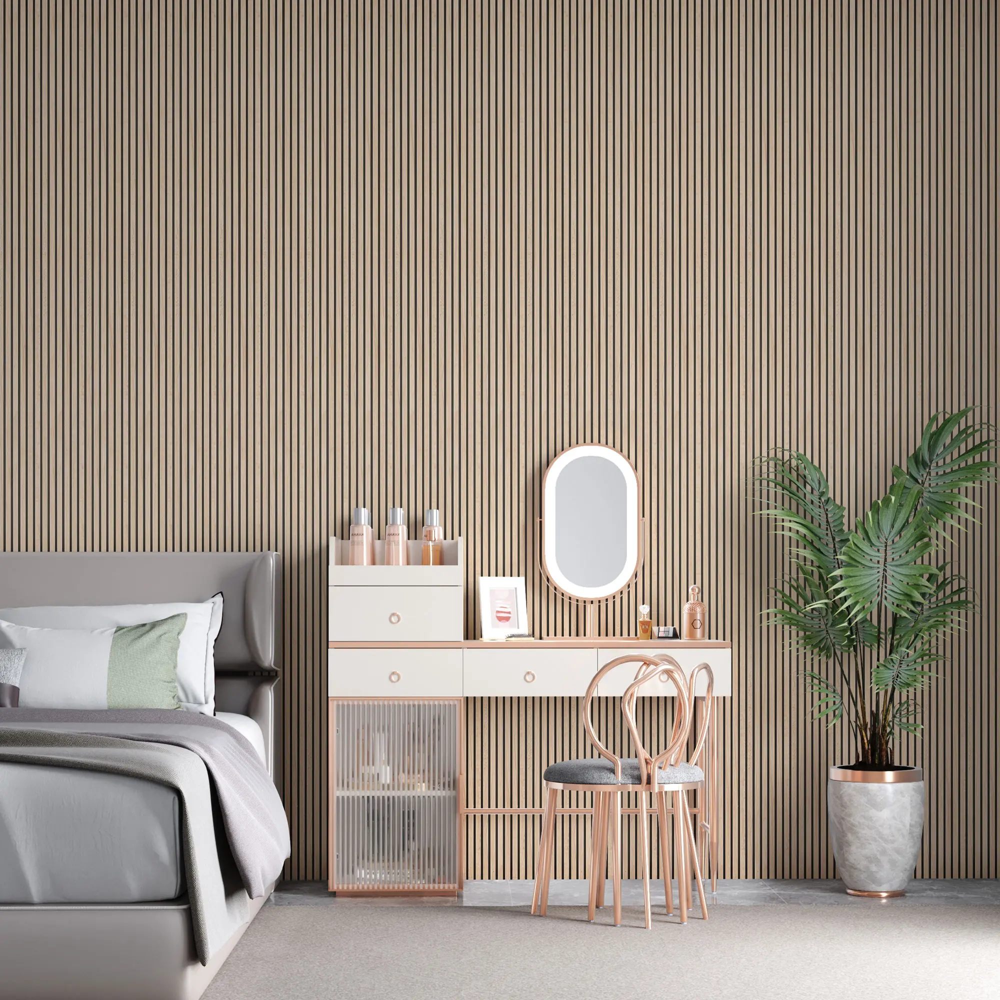 #MG-2018 Recycled Mini Tambour Slat Panels - Eco-Friendly Fire-Rated Safety Maple Polystyrene Yogurt-Pot Material Slat Walls (Pack of 10, 93 sqft) Indoor Shiplap Wall Soundproof Home Improvement Building Supply for Decorating My Apartment