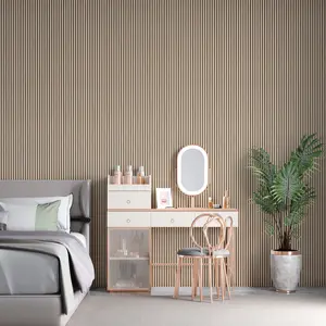 From Plain To Beautiful In Hours Mini Tambour Slats Maple Polystyrene Wood Slat Walls - #MG-2018 (Pack of 10) / 93 sqft