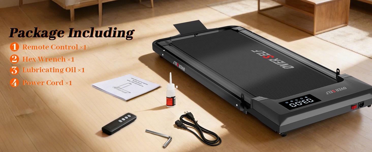 OVER SELF Walking pad Treadmill, 6.2MPH Portable Folding Treadmill with Handle Remote Control, Under Desk Treadmill Easy Storage Home Gym Fitness Equipment Workout Gear