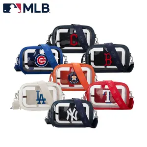 MLB Crossbody Bag,clear bag,Lightweight Crossbody bag for Game Day Essentials & Casual Fan Gear,Easy to clean,suitable for sports events, school, travelling and daily use,109