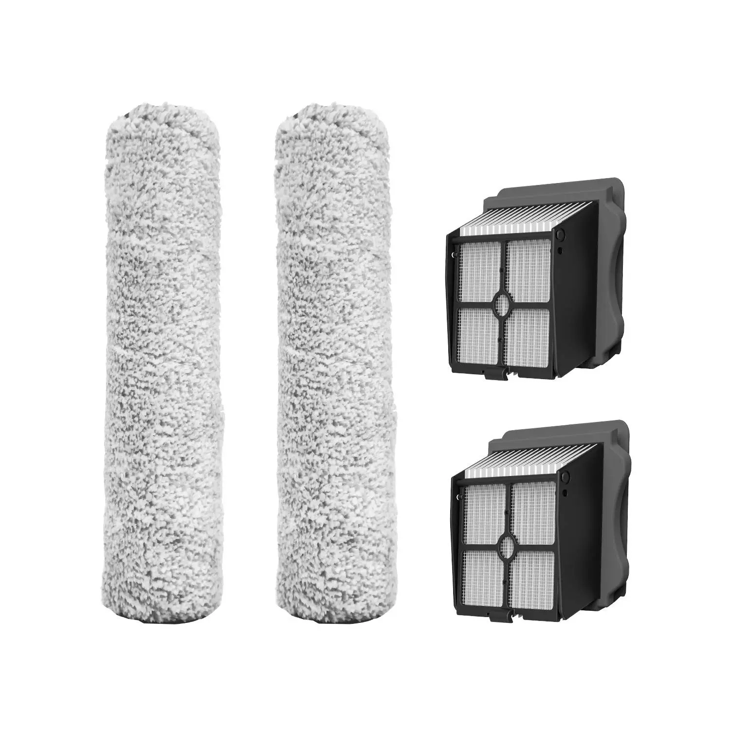 Tineco Replacement 2 HEPA Assembly & 2 Brush Roller Set, Only for iFLOOR 3 Series, Floor ONE S3 Series Cordless Wet Dry Vacuum Cleaner, Home Cleaning Tools (Not Compatible with Any Other Model)