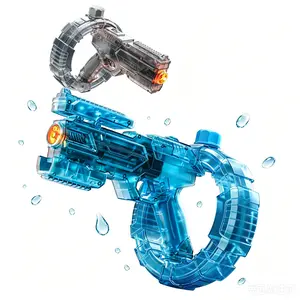 Space Energy Ring LED Water Play Toy, High Pressure Long Shooting Range, Large Capacity Tank, Safe Non-Toxic Summer Outdoor Toy for Children