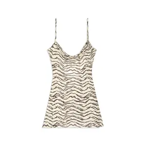 Cowl Mini Tiger Dress