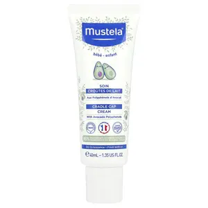 Mustela Cradle Cap Cream, Fragrance Free, 1.35 fl oz (40 ml)