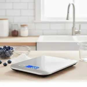 Precision Kitchen Scale with Led display & timer for baking, cooking 7 meal Prep - accurate Digital Food Scale for Flour, Sugar & Liquids, Compact Portable Design, Digital Weight Scale, Essential tool for Home Cooks & Bakers, Household Kitchen Supplies