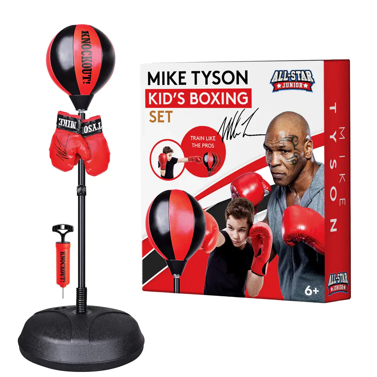 Mike Tyson Kids Boxing Set, Includes Boxing Bag with Stand for Kids, Fun and Engaging Training Gear Mike Tyson Kids Boxing Set, Includes Boxing Bag with Stand for Kids, Fun and Engaging Training Gear