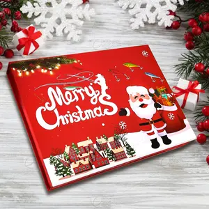 Christmas Fishing Lure Set, Fishing Tackle 24 Days Countdown Calendar with Unique Soft & Hard Baits, Perfect for Holiday Fishing Adventures!