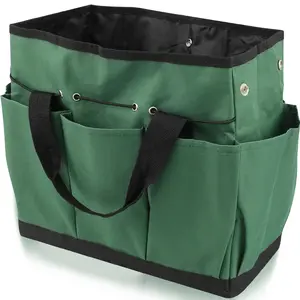Clearance！Garden Tool Bag, Garden Tote Storage Bag with 7 Pockets, Home Organizer for Indoor and Outdoor Gardening, Garden Tool Kit Holder (Tools NOT Included), 13.5" x 12" x 6.7", Great Gardening Gifts