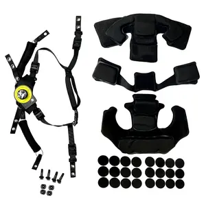 Tactical Helmet Upgrade Kit: Adjustable Memory Foam Cushion & Suspension System for Wendy FAST MICH Helmets - Comfort Enhancing Gen 1 Pad Set with Hook-and-Loop Fasteners, Includes Screws, Fits 22.44-24.41inch Head Circumference xj-g-byg