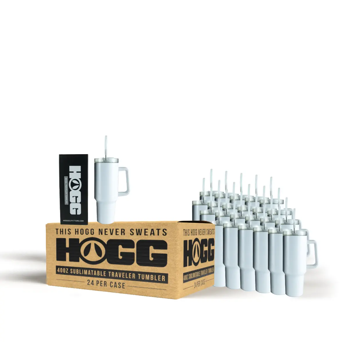 40oz Sublimatable Traveler Tumbler Case (24 Units)