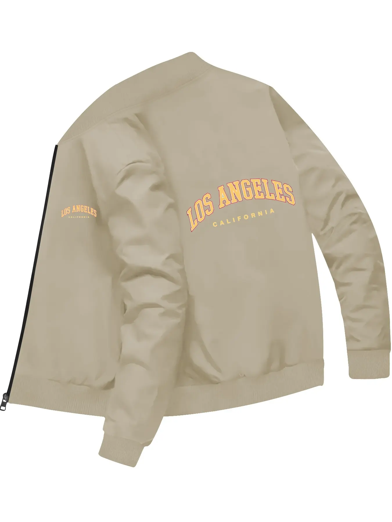 Casual Fashion Men's Los Angeles California Printed Baseball Jacket for Daily Street Trendy Wear