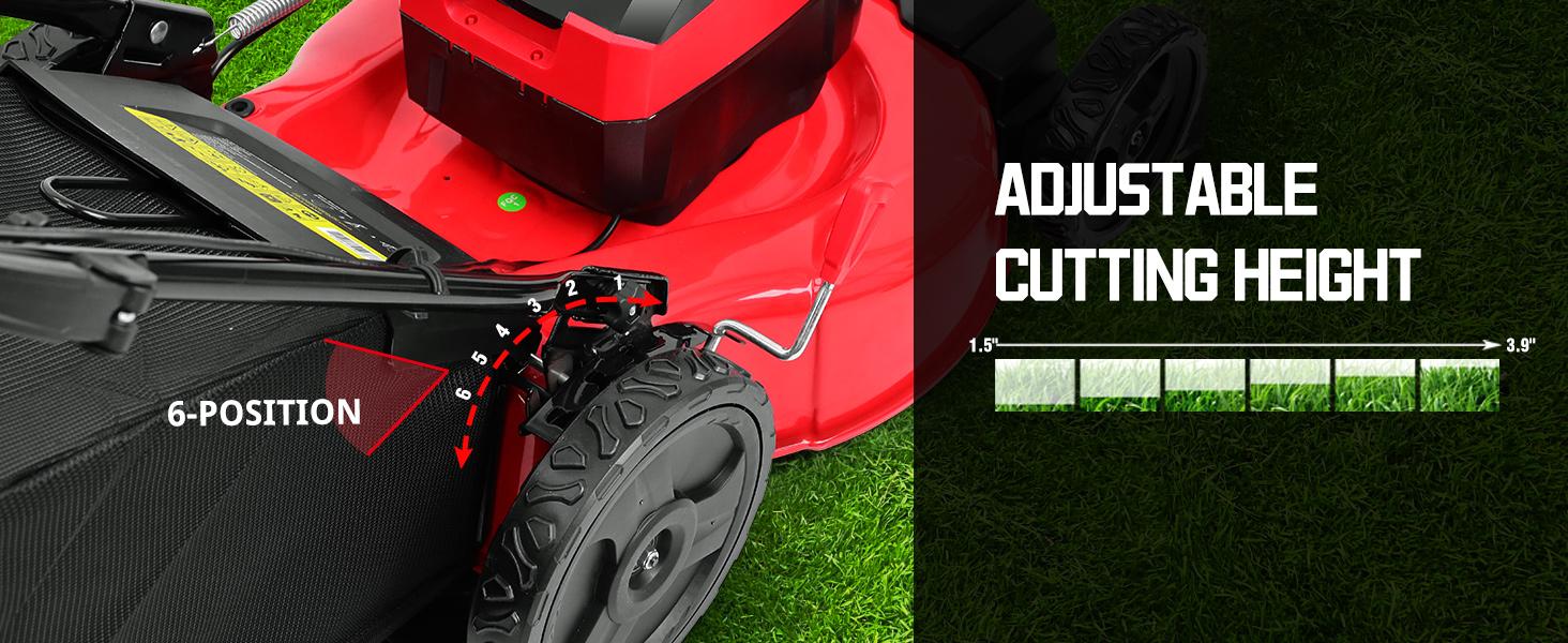 PowerSmart 40V 21" Cordless Push Lawn Mower with 2 x 4.0ah Batteries and Charger, up to 1/4 Acre (MB2400B)