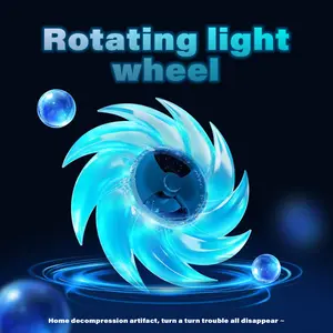 Rotating Light Wheel Fidget Spinner, LED Glowing Stress Relief Toy for Adults & Kids, Hand Decompression Spinner, Desk Toy Aesthetic Gift