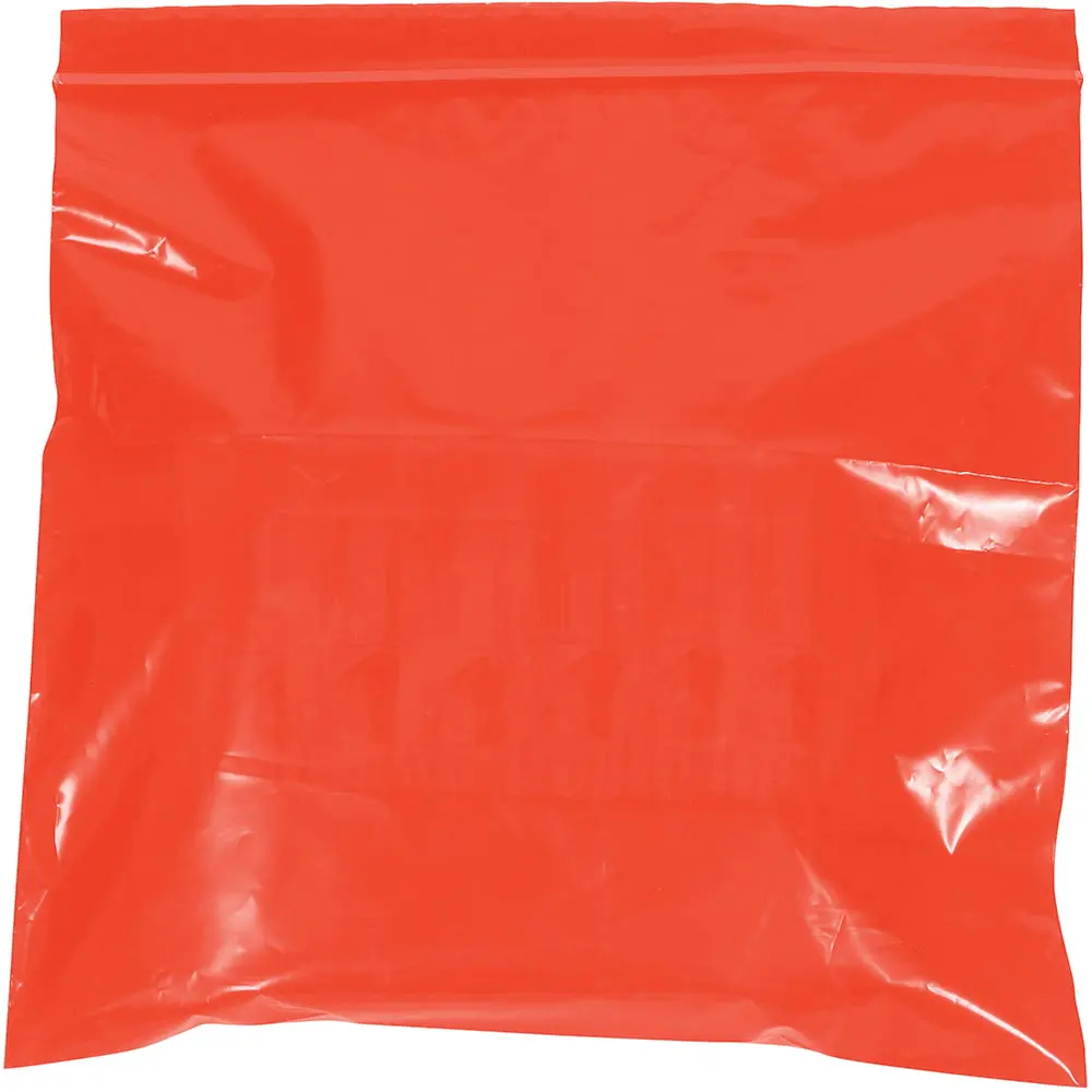 Box Partners PB3525R Reclosable Poly Bags - 2" w x 3", 2 Mil Red, Pack of 1000, Ideal for Code Parts, Inventory Storage, Keeping Products Free from Dirt and Moisture
