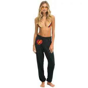 BOLT HEART SWEATPANTS - CHARCOAL