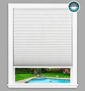 Easy Lift Fabric Pleated Light Blocking Shade - White Easy Lift Fabric Pleated Light Blocking Shade - White