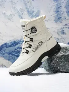 Men's Fashion Snow Boots, Stylish Winter Footwear, Warm and Comfortable, Ideal for Cold Weather, Trendy Design for Outdoor Activities, Winter Shoes