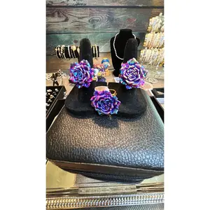 Purple rose ring adjustable