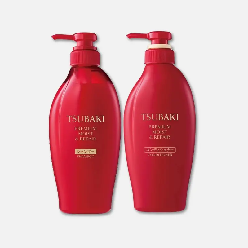 Japanese Tsubaki Premium Moist & Repair Shampoo and Conditioner Set Haircare Moisturize Blend Silky Hydrate