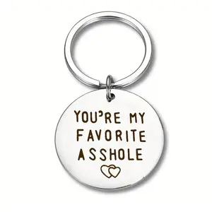 Stainless Steel Keychain, I Love You Most Letter Decoration, Family Friend Memorial Gift, Durable Stainless Steel Accessory