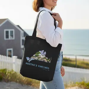 Martha’s Vineyard Tote Bag | Edgartown Harbor Coastal Design
