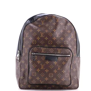Pre-owned Louis Vuitton Canvas Coated Backpacks Josh Backpack Macassar Monogram Canvas by Rebag