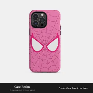 Spider-Man Phone Case Suitable for iPhone 17/16/15/14/13/12/11 Pro Max/Plus and Samsung Galaxy S26/25/24/22/23/21 Impact Resistant Hard Case with Impact Dispersion Technology & Flexible Rubber Liner Glossy Finish UV Protected 2-Piece Design