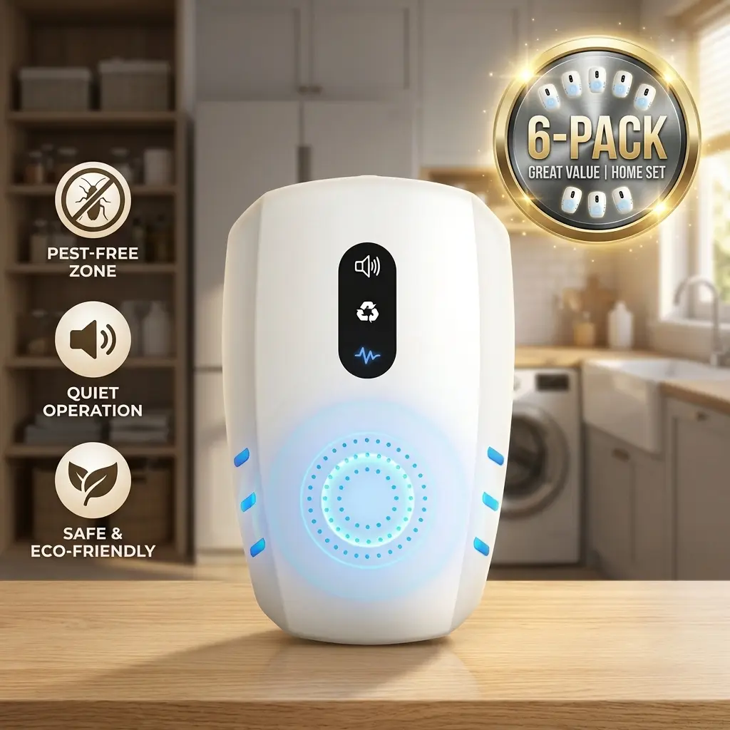 2026 Cvtayn Upgraded Ultrasonic Pest Repellent Indoor Repeller, Mouse Traps, Repellent Roach, Mouse, Bugs, Mosquito, Mice, Spider, Ant, Rodent Repellent Ultrasonic Plug in, 3 Mode Switching, 6 Packs