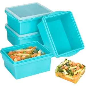 2 Cup Silicone Freezer Trays with Lids, Leakproof BPA-Free Stackable, Microwave & Dishwasher Safe, for Soups, Sauces, Meal Prep, Baked Goods - 4 Pack