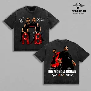The R&B Tour 2026 : Raymond & Brown Graphic Premium Cotton T-Shirt, R&B Music Duo Graphic Tee, Urban Hip Hop Soul Streetwear Shirt, Concert Tour Merch, Gift for R&B Fans, Vintage Music Tee, Heavyweight Cotton Unisex Tee, Gift for Music Fans
